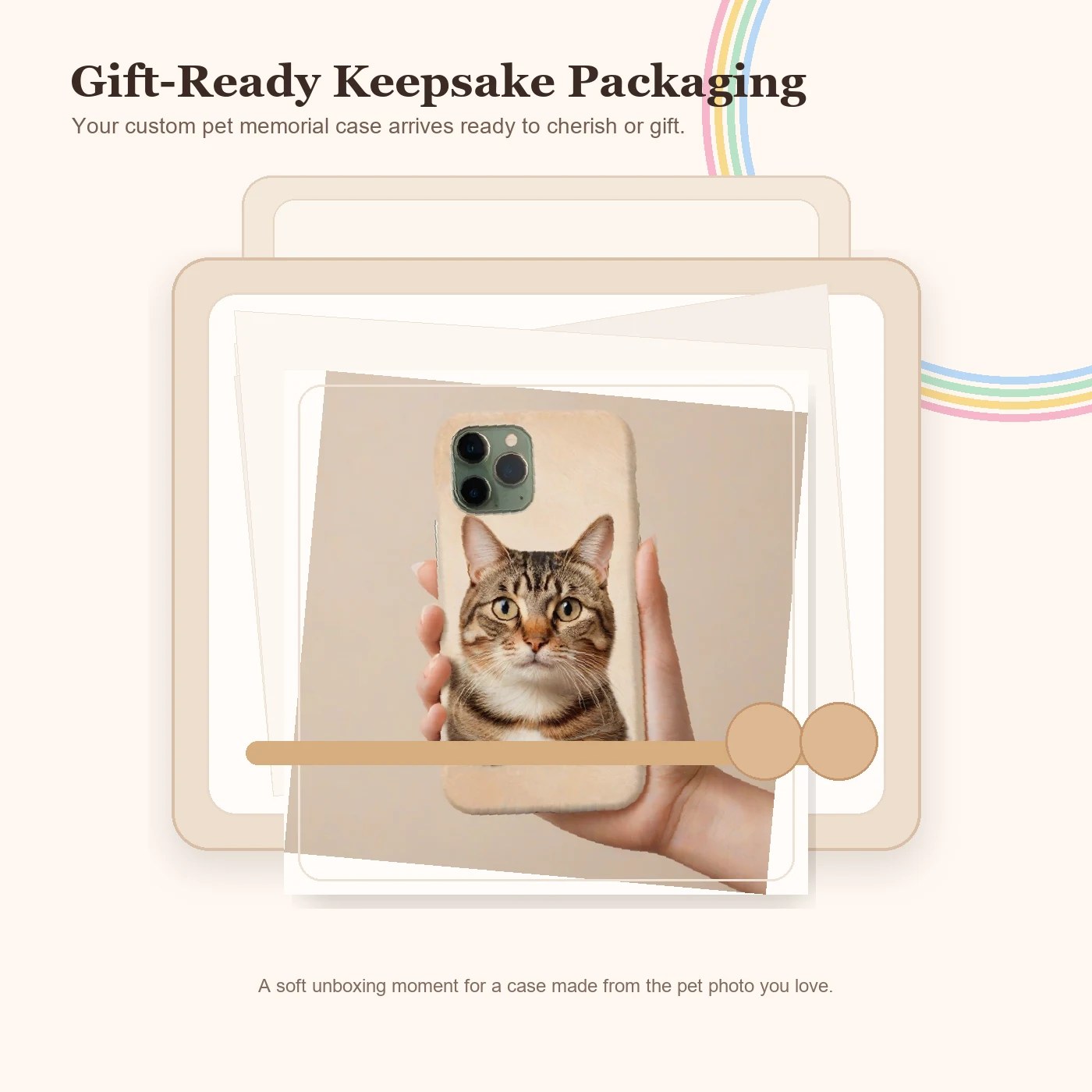 Gift-ready packaging for custom pet memorial phone case