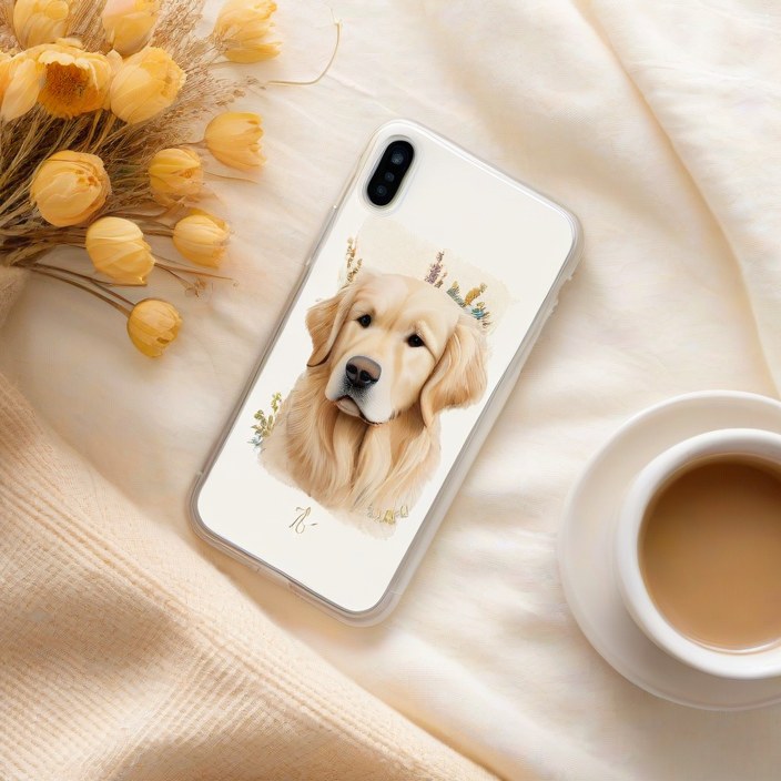 Warm lifestyle scene with custom pet memorial phone case