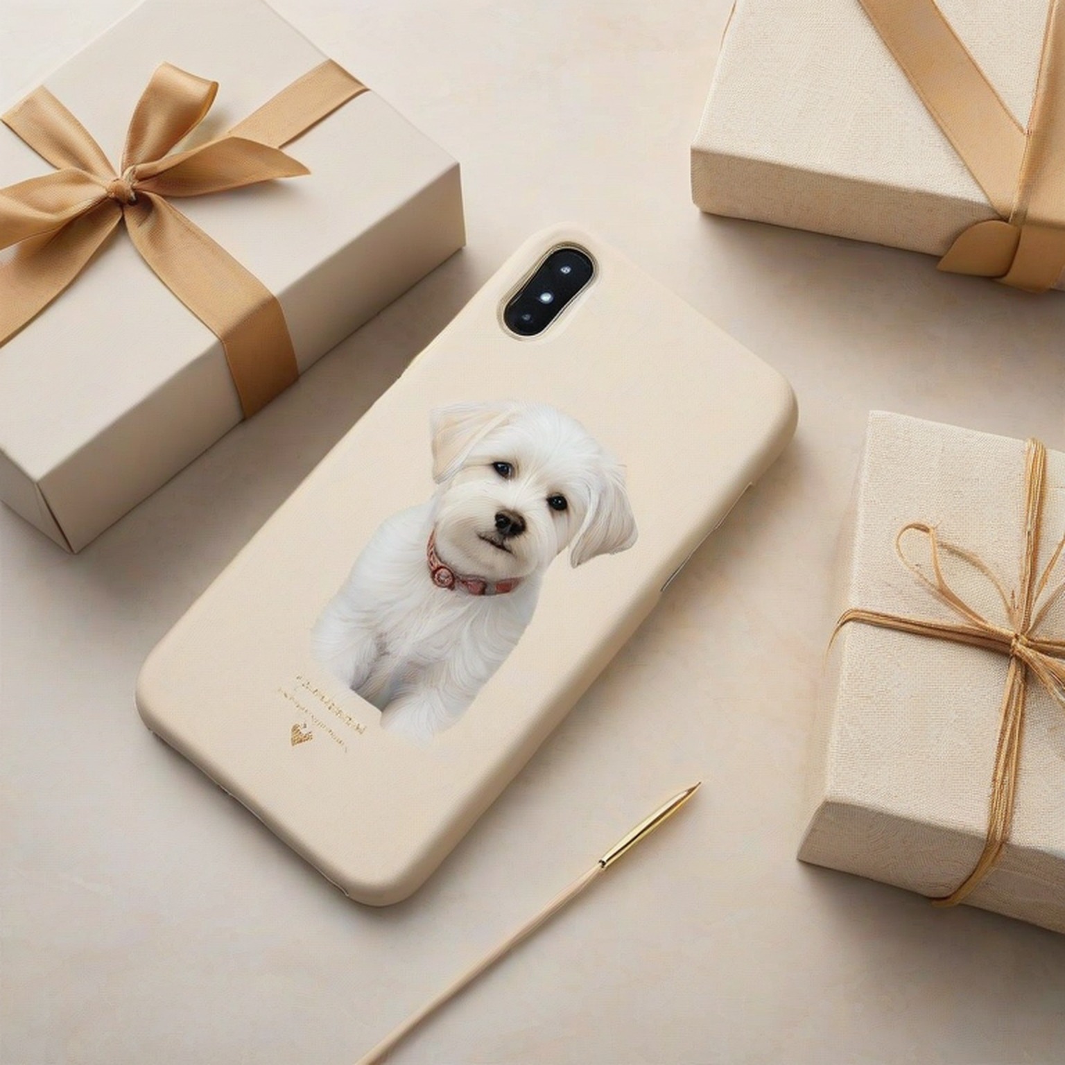 Personalized dog memorial gift phone case with gift-ready packaging